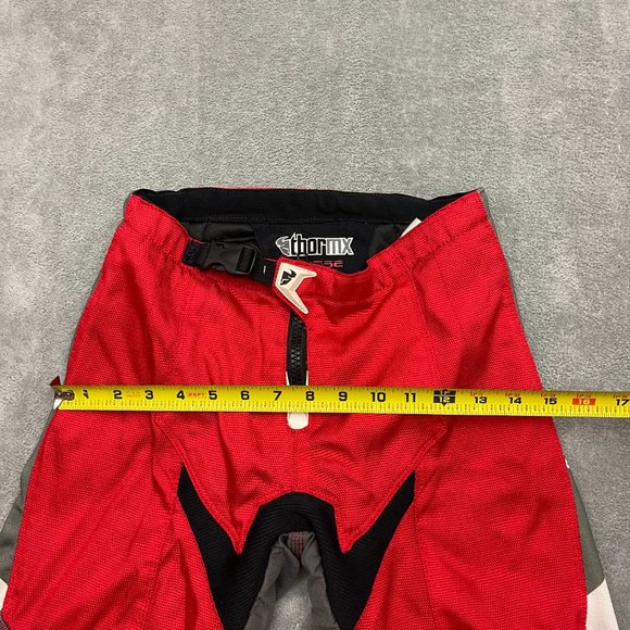 Thor Pants Mens Sz 28 MX Phase 2007 Series Red Gray Riding Motocross Racing - Picture 5 of 11